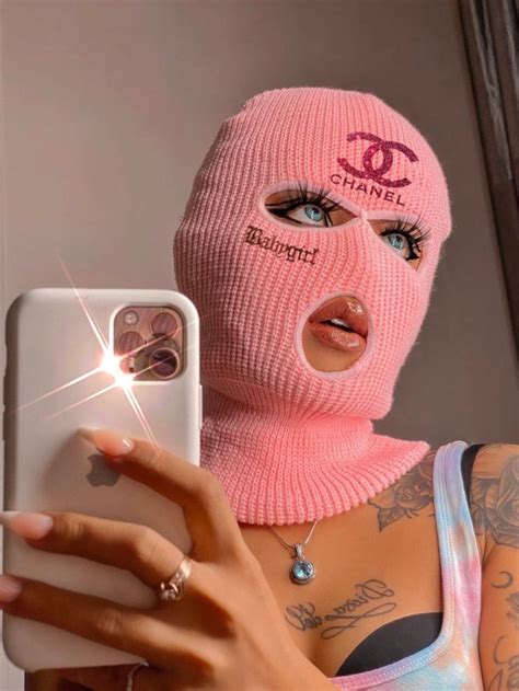 pink chanel ski mask|chanel eye mask.